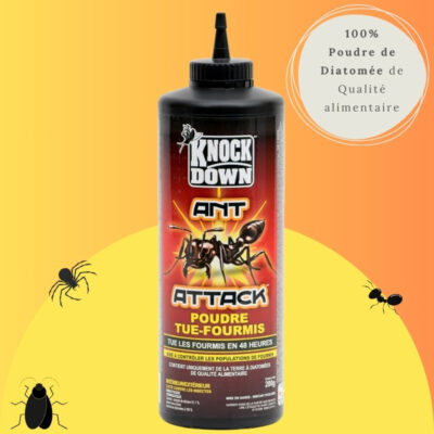 Attack Poudre Tue-Fourmis 200g – Solution 100% Naturelle à la Terre de Diatomée