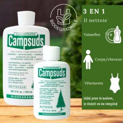 Savon Biodégradable Campsuds – Multi-Usages pour la maison ou au chalet